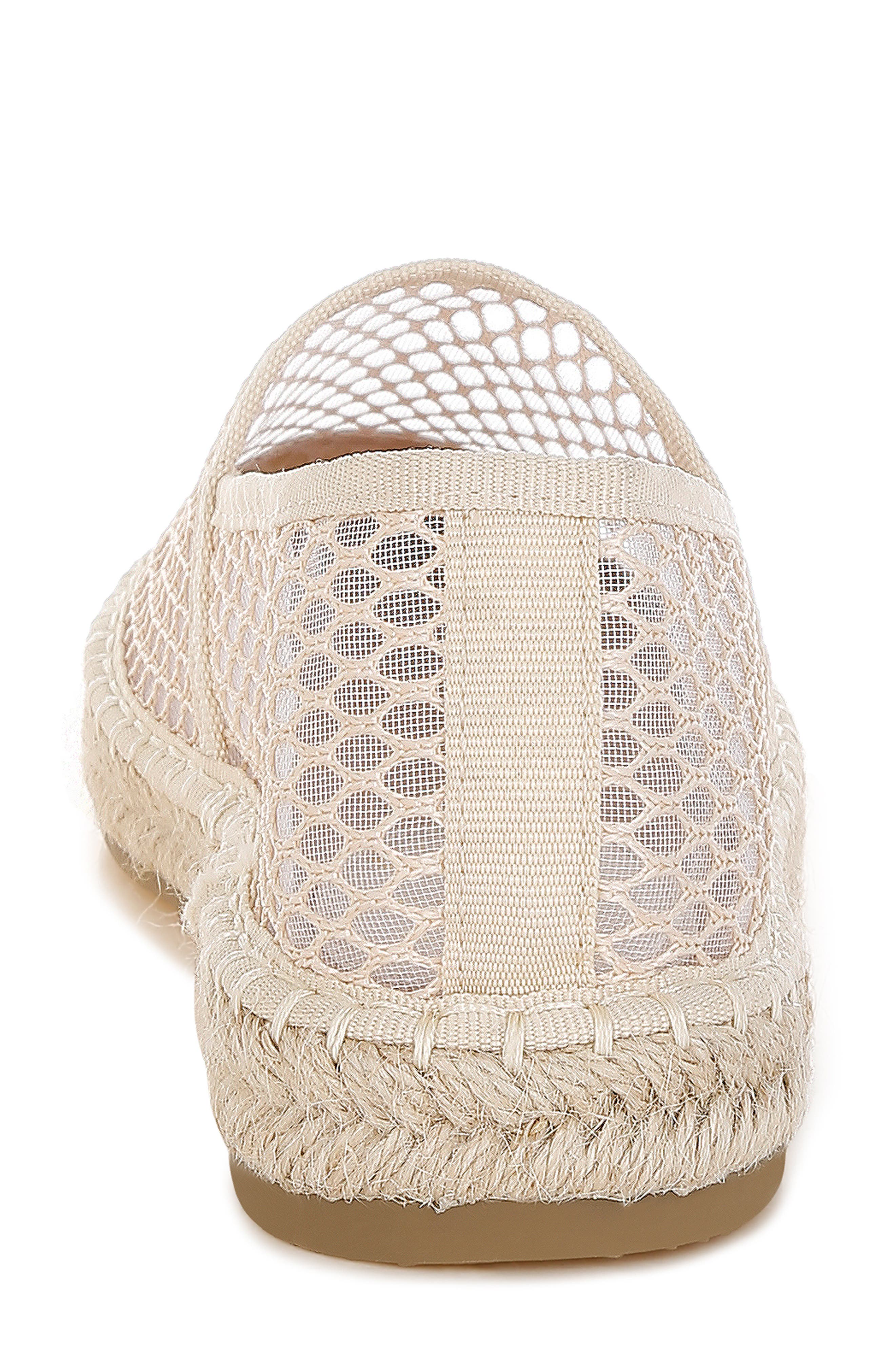 Manara Mesh Espadrille Flat, Alternate, color, BEIGE