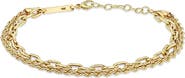 Zoë Chicco Rope & Oval Double Strand Bracelet