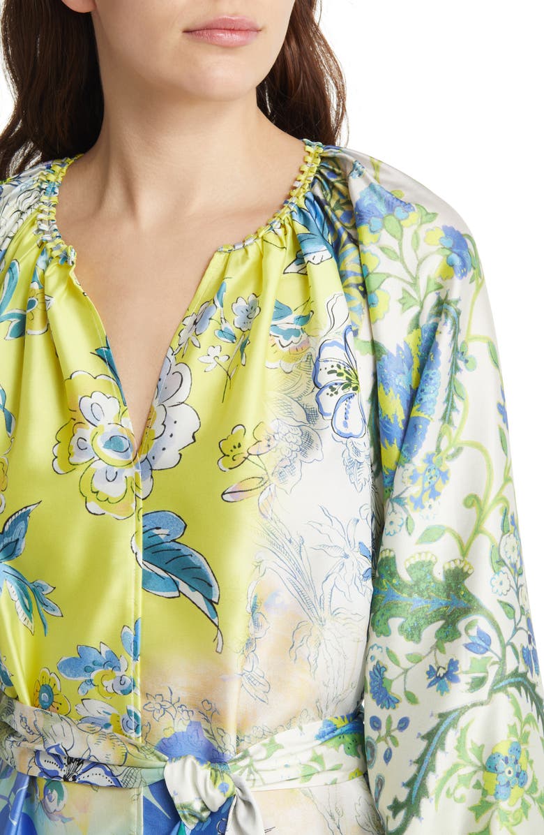 KOBI HALPERIN Arbor Floral Print Long Sleeve Dress, Alternate, color, 