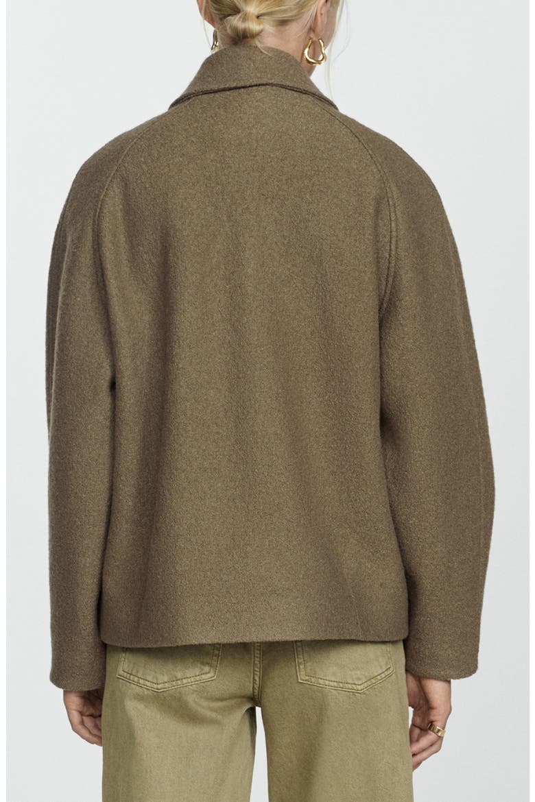 Wool Blend Zip Jacket, Alternate, color, KHAKI GREEN