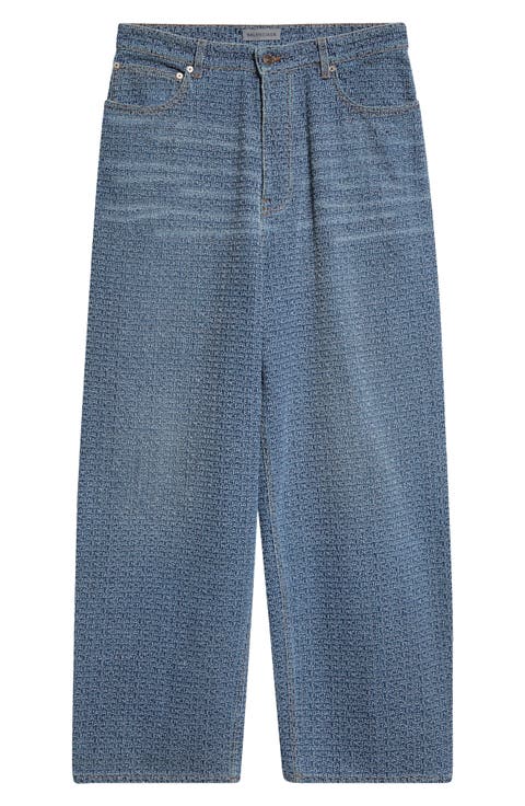 Baggy Fit Denim Stitch Jeans