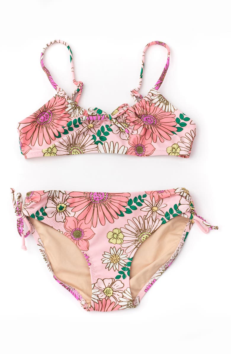 Shade Critters Kids' Retro Blossom Two-Piece Swimsuit, Main, color, Pink