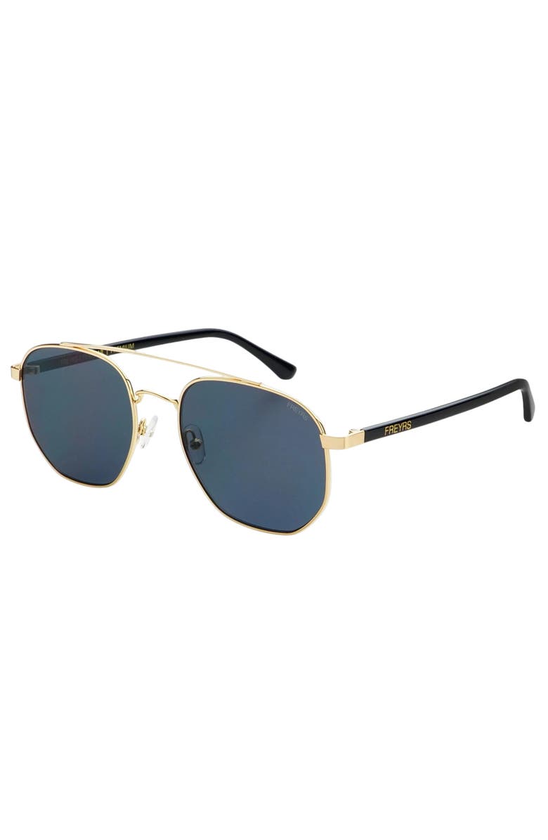 FREYRS Eyewear Austin Square Unixes Sunglasses, Alternate, color, Gold / Gray
