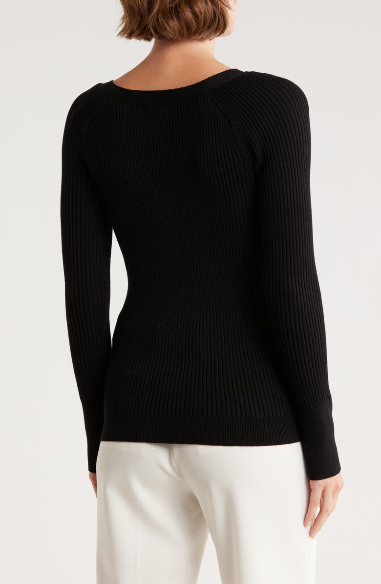 ELIE ELIE TAHARI Asymmetric Neck Sweater, Alternate, color,