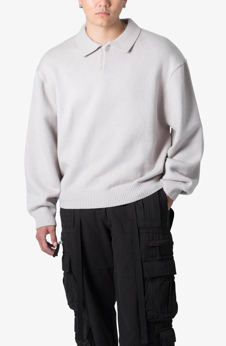 mnml Polo Sweater, Alternate, color, Light Grey