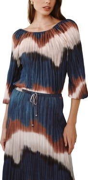 Bella Dahl Pleated Bubble Sleeve Top