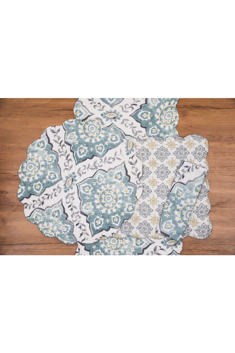 Harlan Placemats Set of 6, 13" x 19", Alternate, color, Blue