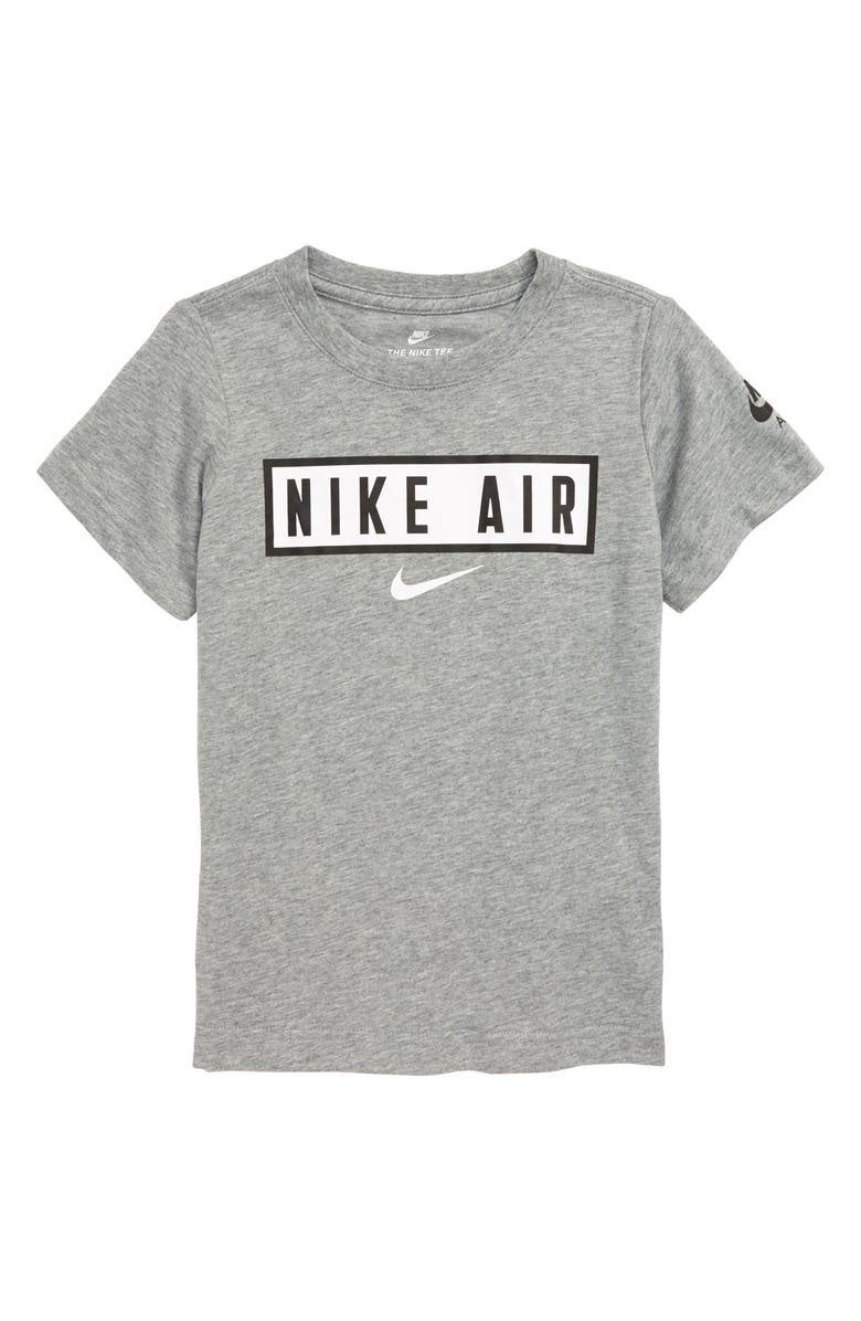 Nike Air Box Logo T-Shirt, Main, color, Dark Grey Heather