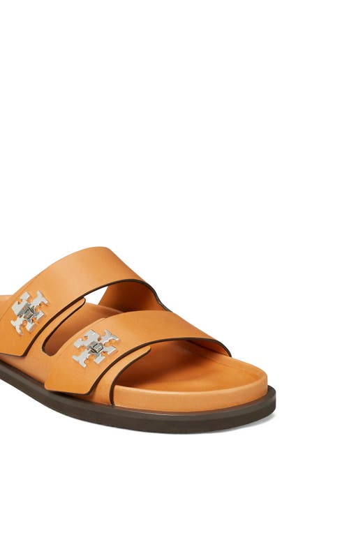 Tory Burch Round Toe Leather Dual Strap Sandals