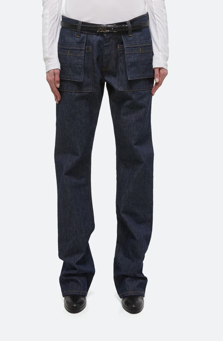 Helmut Lang Utility Straight Leg Jeans, Main, color, Raw Indigo