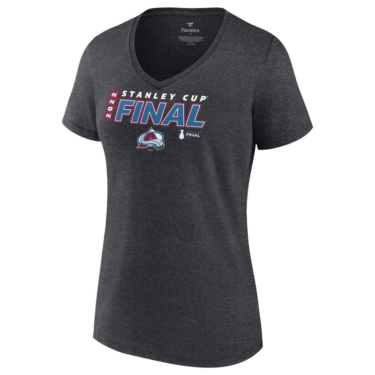 Women's Fanatics Branded Heathered Charcoal Colorado Avalanche 2022 Stanley Cup Final Own Goal Roster V-Neck T-Shirt - image 2