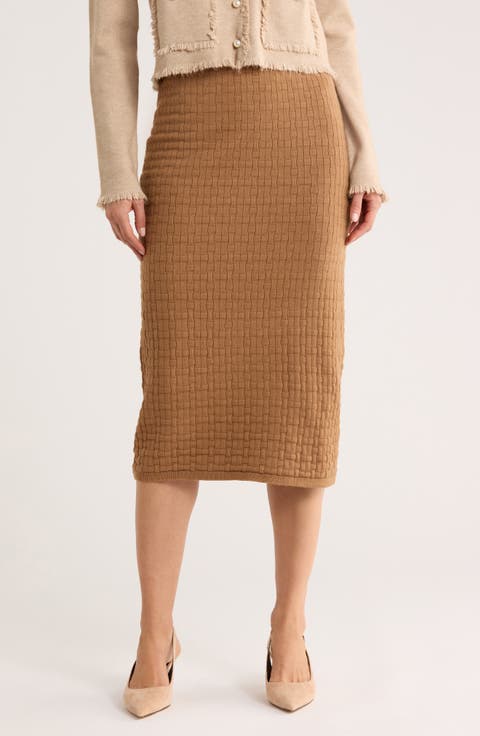 Textured Sweater Skirt