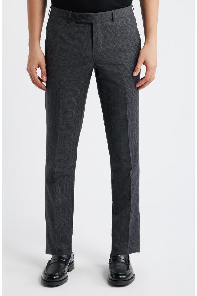 Ross Slim Fit Screen Check Suit, Alternate, color, BLACK