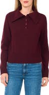 Halogen® Wide Collar Polo Sweater