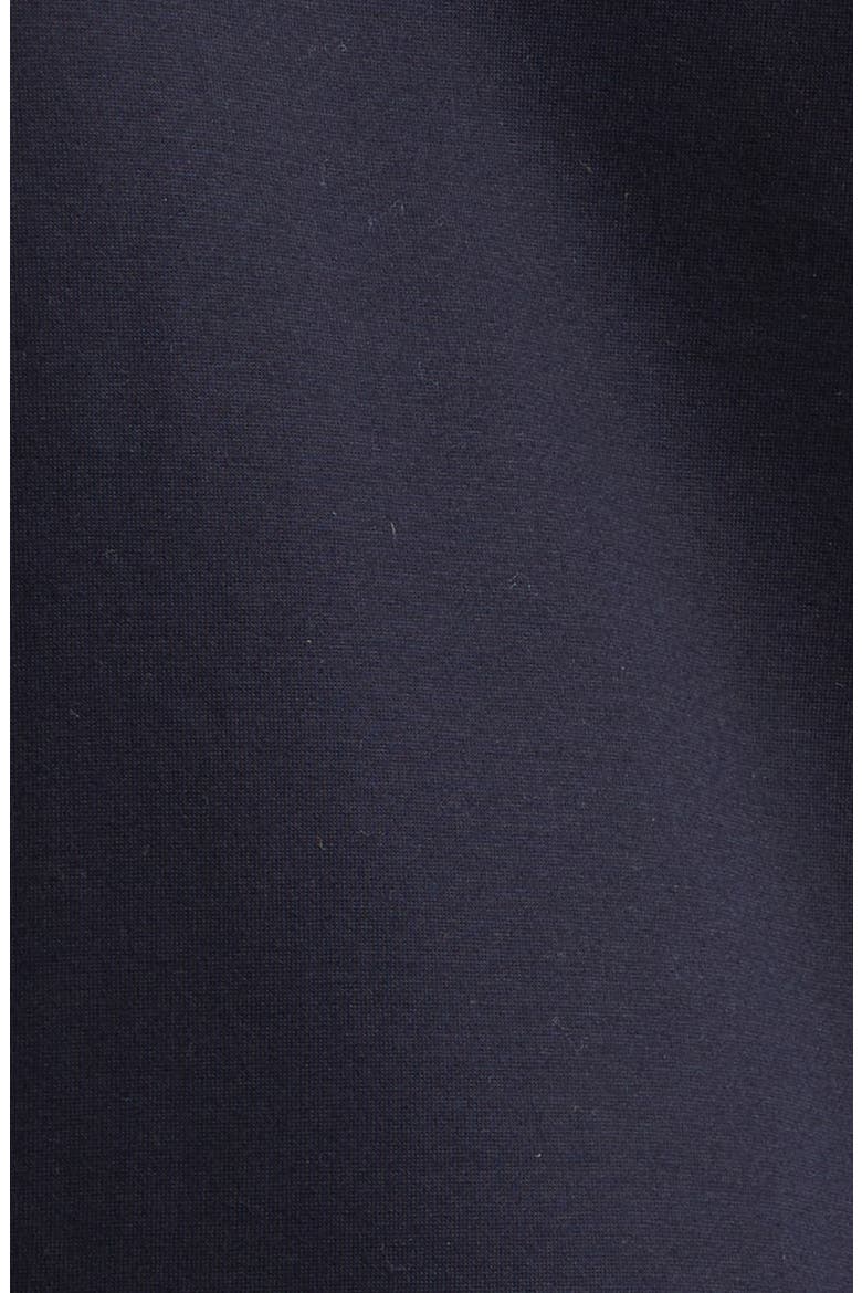 Leather Logo Cotton Blend Half Zip Pullover, Alternate, color, NIGHT SKY