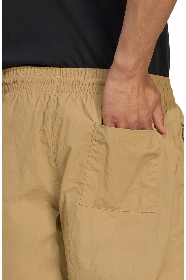 Essentials Trefoil Logo Shorts, Alternate, color, CARDBO