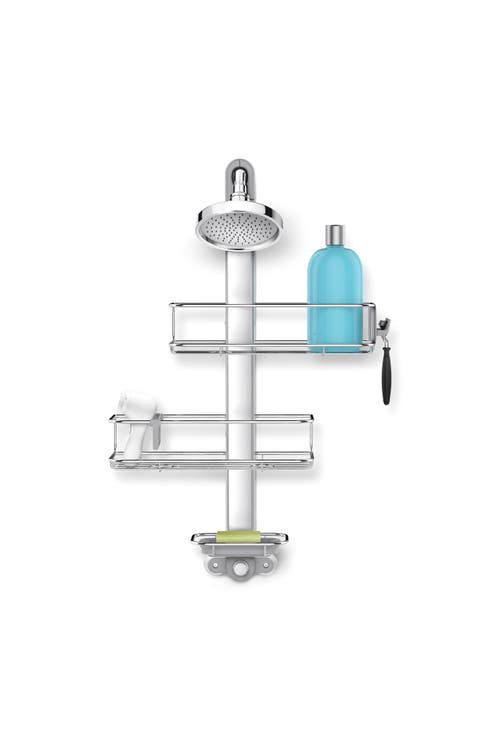 adjustable caddy, stainless steel + anodized aluminum
