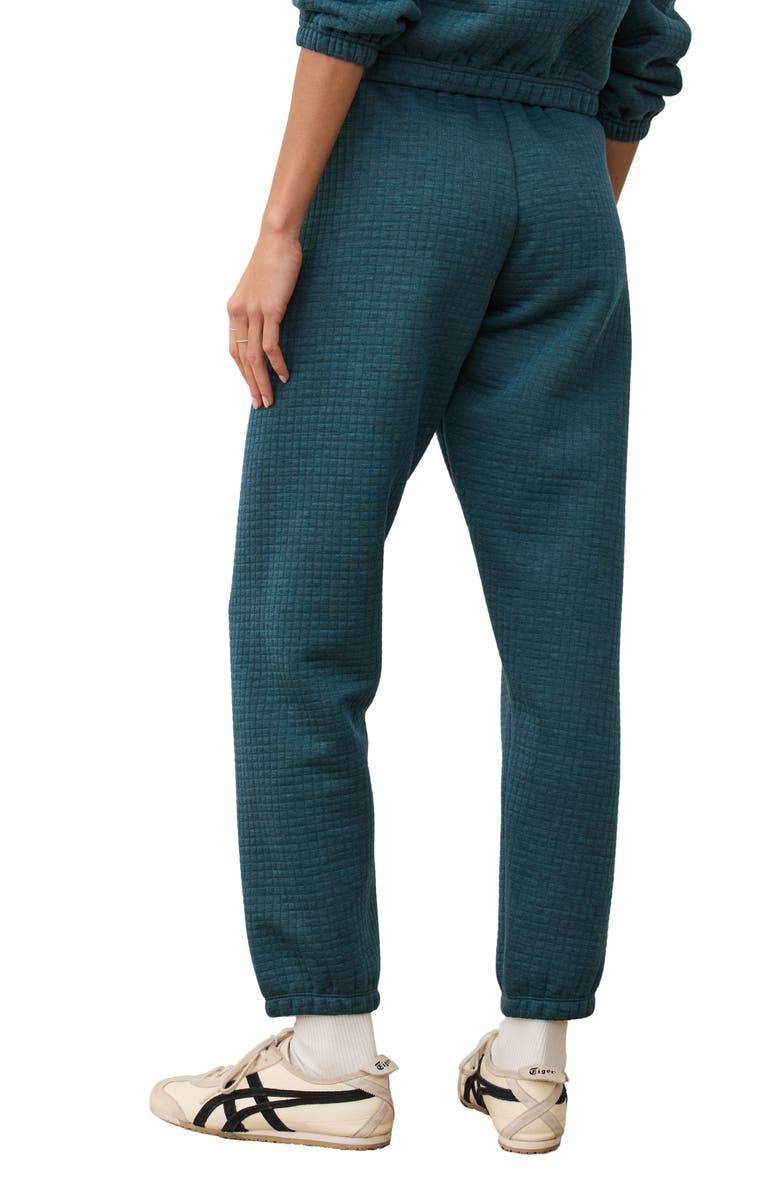 Marine Layer Corbet Quilted Joggers, Alternate, color, Dark Teal Heather