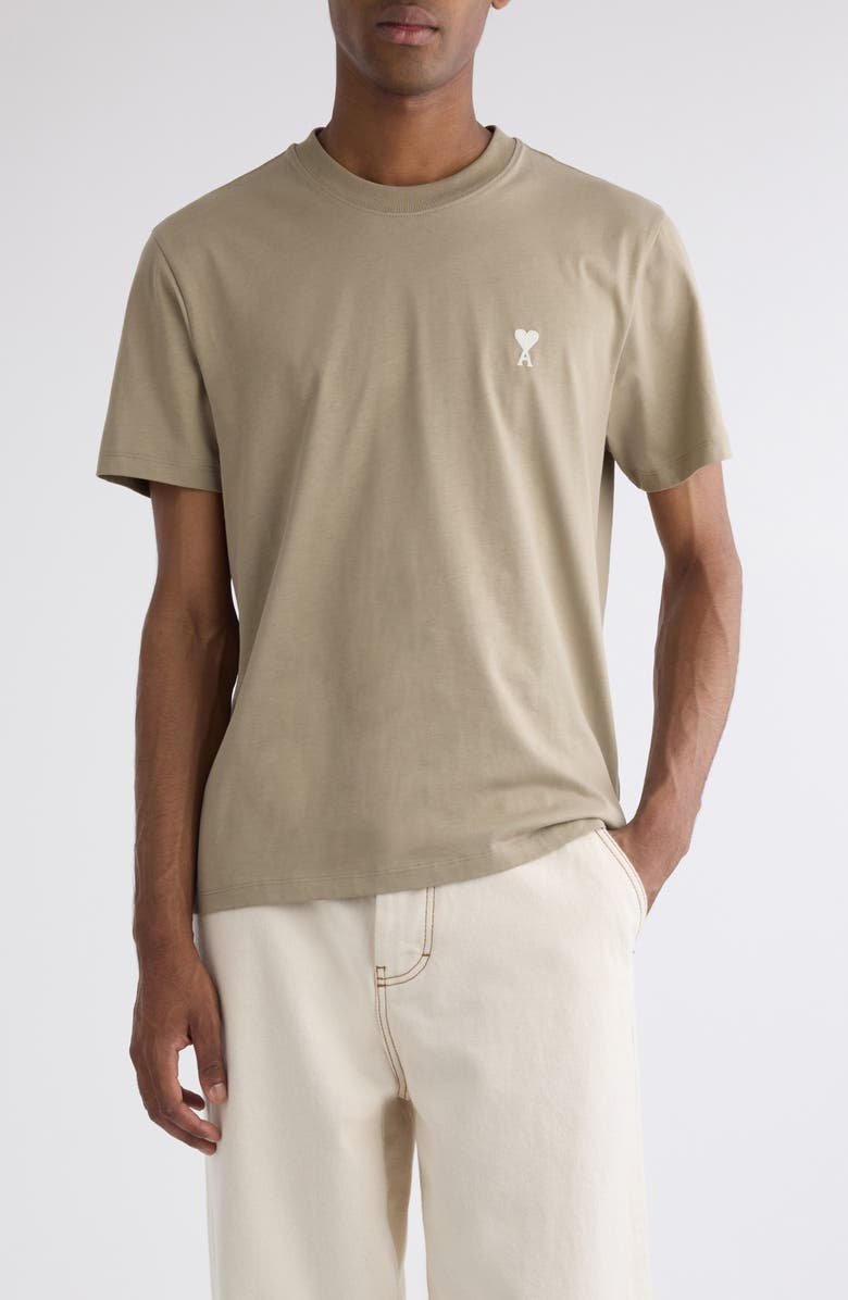 AMI PARIS Embroidered Ami de Coeur Cotton T-Shirt, Main, color, 