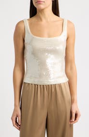 Reformation Carla Sequin Knit Tank
