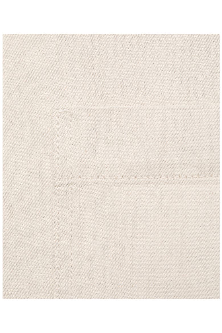 Boxy Short Sleeve Cotton & Linen Button-Up Shirt, Alternate, color, ECRU
