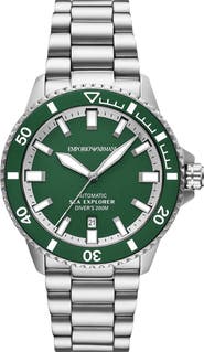 Emporio Armani Sea Explorer Bracelet Strap Automatic Diving Watch, 42.5mm