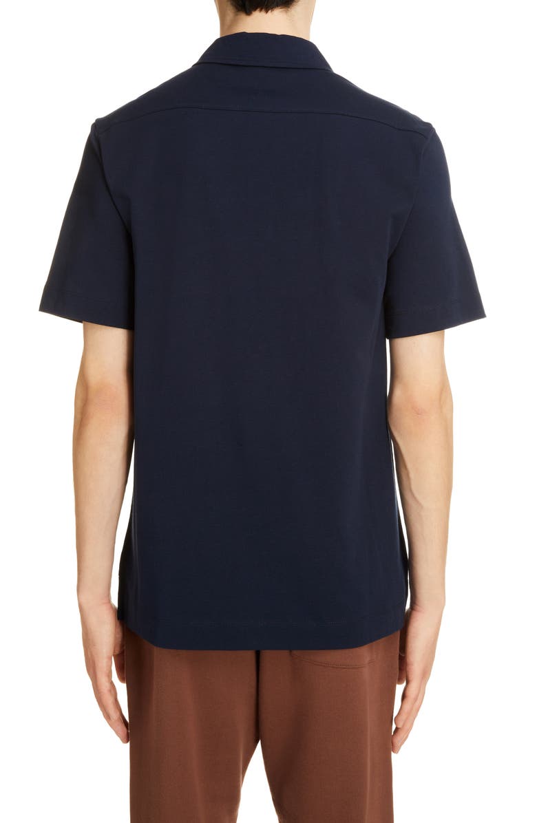 Dries Van Noten Helder Short Sleeve Jersey Polo, Alternate, color,