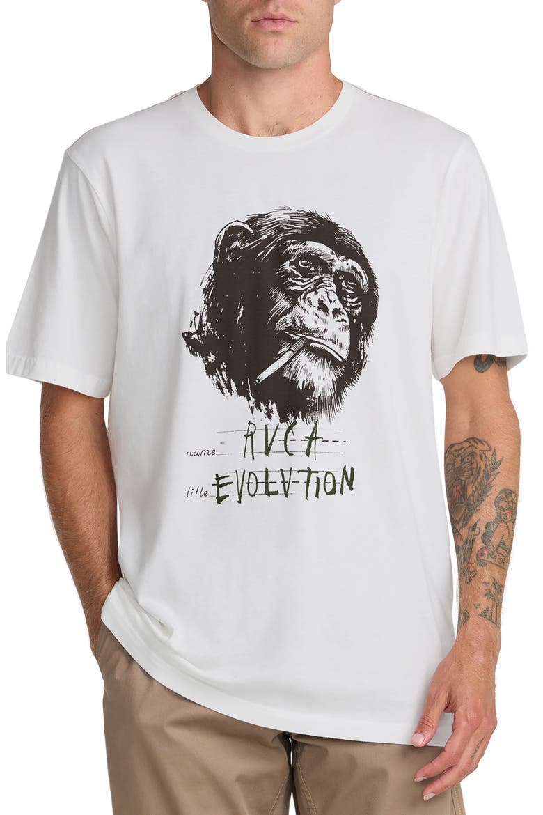 Evolution Graphic T-Shirt, Main, color, ANTIQUE WHITE