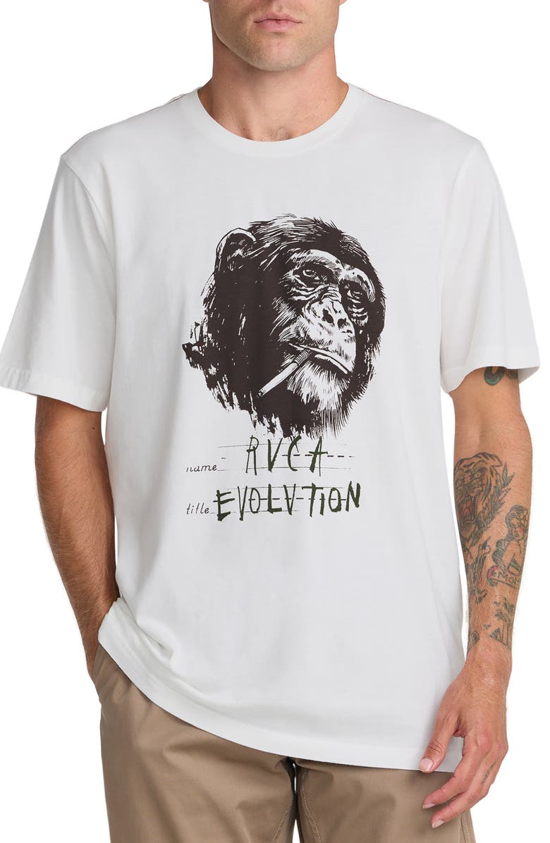 RVCA Evolution Graphic T-Shirt, Main, color, Antique White
