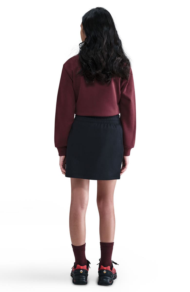 Nike Kids' Sportswear Club Fleece Pull-On Skirt, Alternate, color, Black/ Black/ White