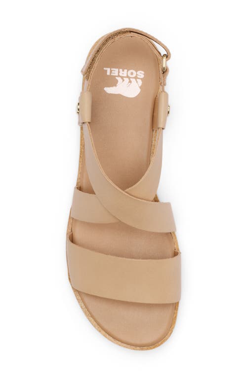 Sorel Ella Iii Crisscross Sandal In Honest Beige/gum