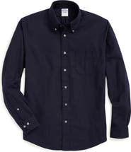 Brooks Brothers Solid Flannel Button-Down Shirt