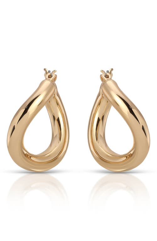 Ettika Curved Classic Hoop Earrings In Gold