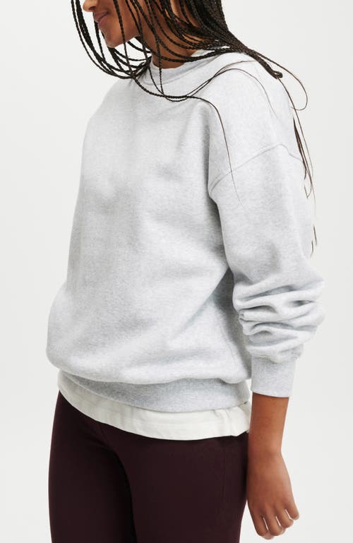 Shop Cotton On Classic Fleece Crew Sweatshirt In Soft Grey Marle