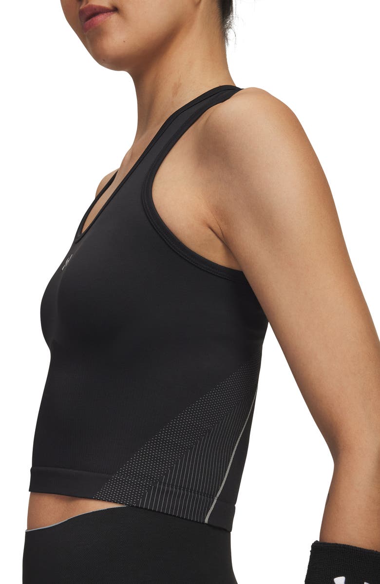 Under Armour Vanish Seamless Tank, Alternate, color, Black / Steel / Steel