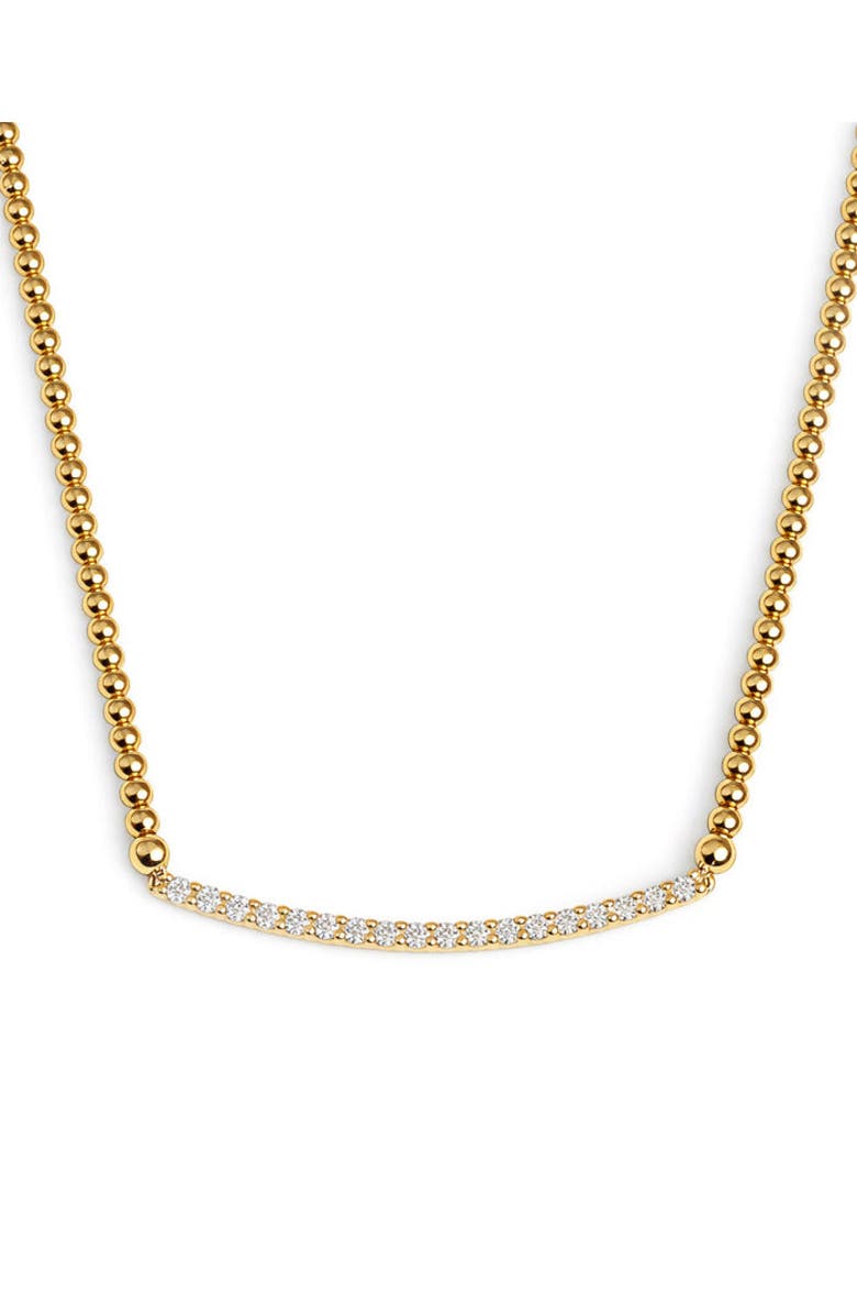 ZARUX ArcRadiant Diamond Necklace, Main, color, Yellow Gold