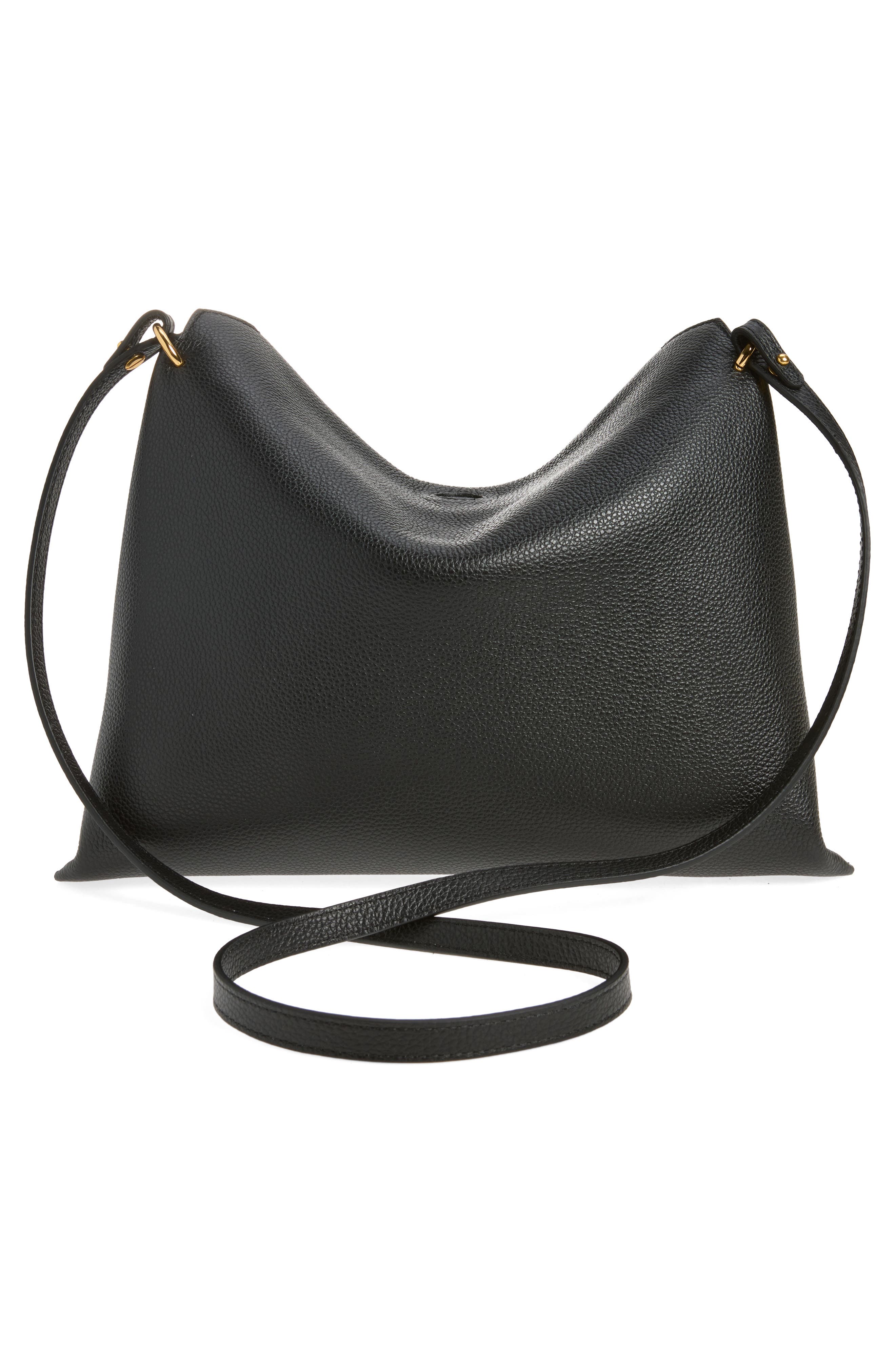 Wandler Small Penelope Leather Tote, Alternate, color, Black Crust