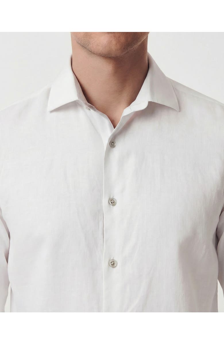 Lords of Harlech Linen Long Sleeve Shirt, Alternate, color, White