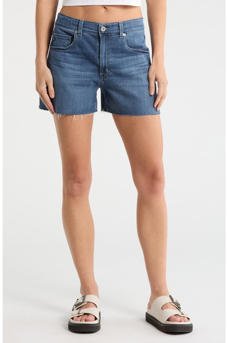 Relaxed Denim Shorts, Main, color, BAY BOUND