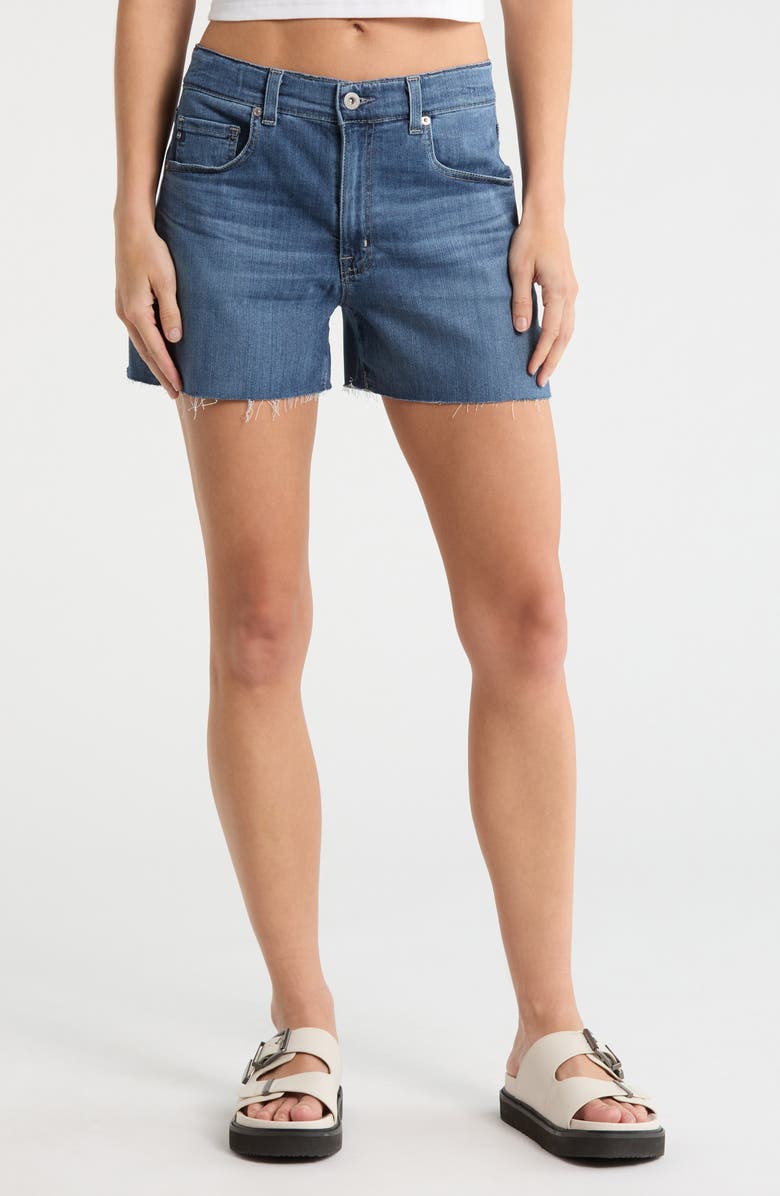 AG Relaxed Denim Shorts, Main, color, Bay Bound