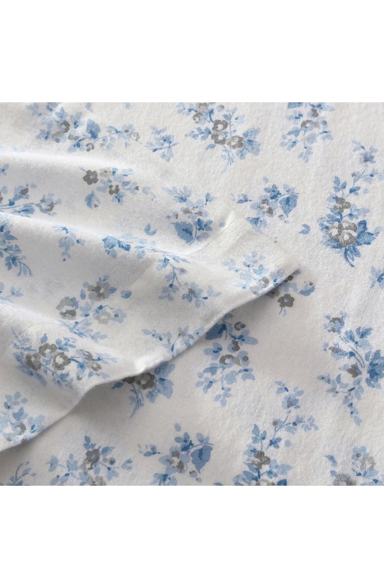 Laura Ashley Audrey Cotton Flannel Sheet Set, Alternate, color, Light Pastel Grey