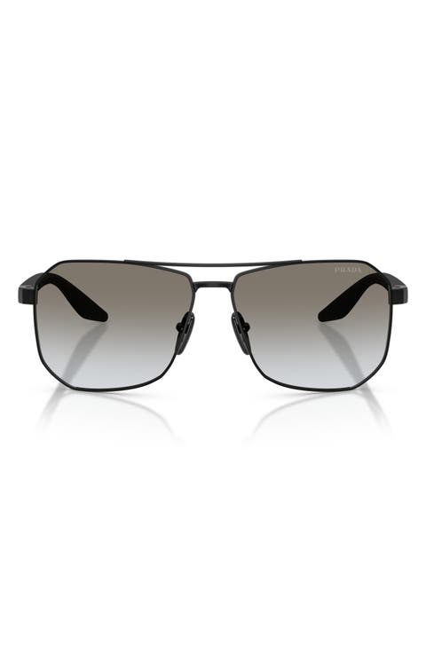 62mm Gradient Pilot Sunglasses