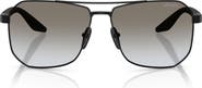 Prada Linea Rossa 62mm Gradient Pilot Sunglasses