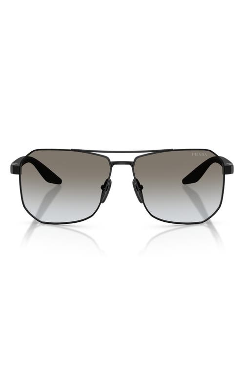 Prada Linea Rossa Ps A53s 1bo5o0 Nero Opaco Sunglasses In Black