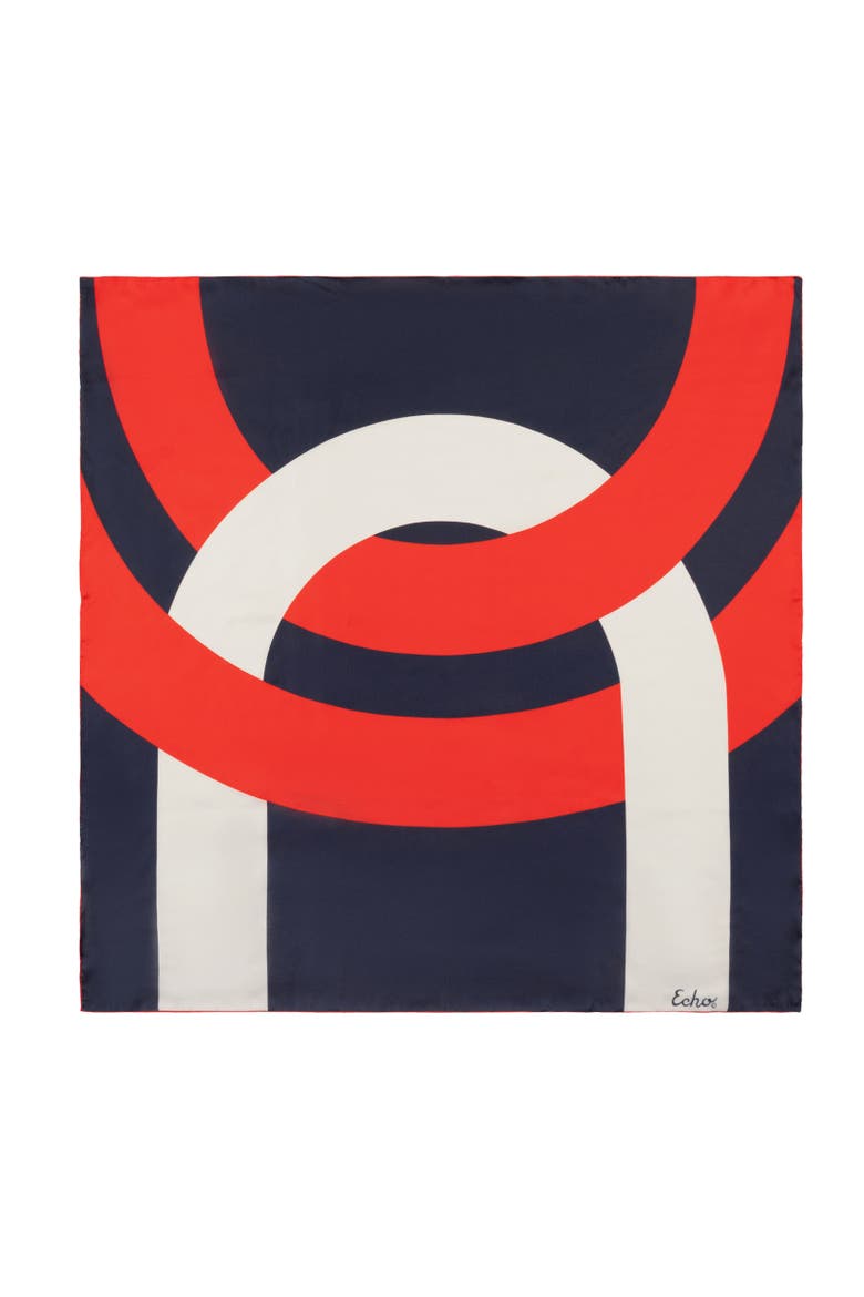 Curves Silk Square, Main, color, Navy