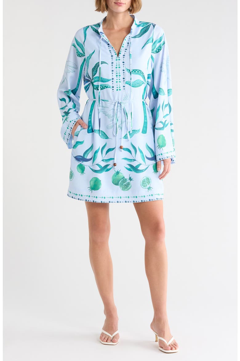 Mariam Print Long Sleeve Dress, Main, color, BLUE MULTI