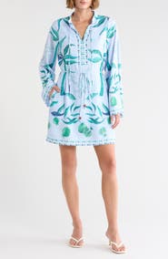 CIEBON Mariam Print Long Sleeve Dress