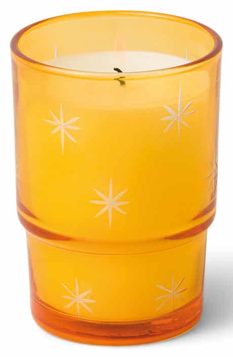 Noel Sweet Orange & Fir Etched Stars Candle