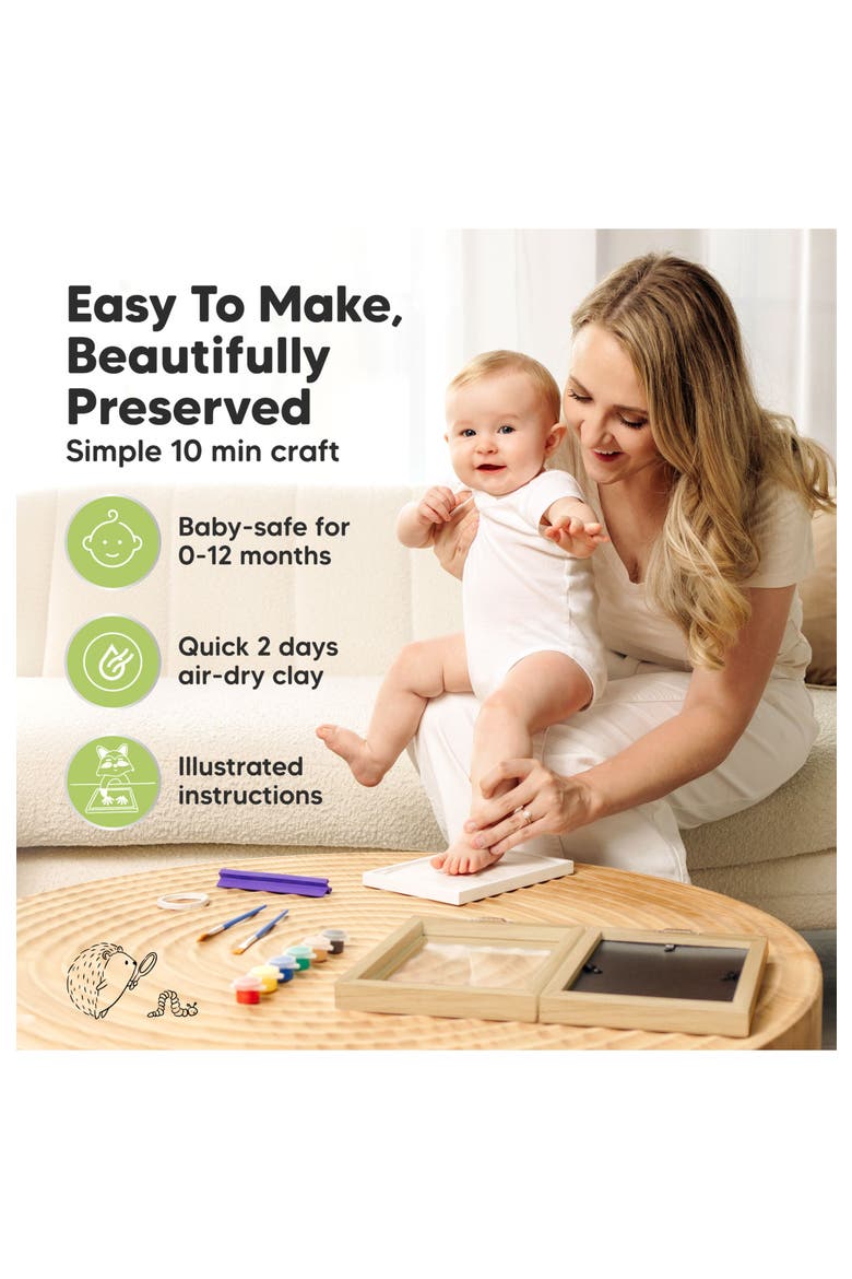 Rune Hand & Footprint Keepsake Frame, Alternate, color, Ash Wood