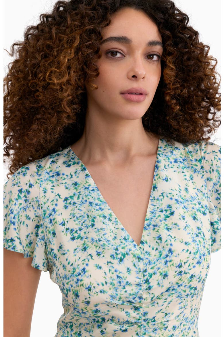 Bellamy Silk Dress, Alternate, color, Cream Multi